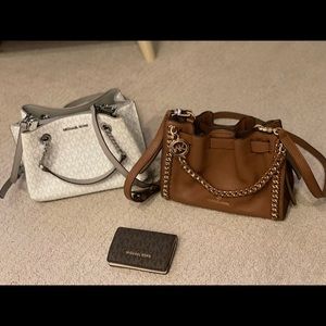Two Michael Kors cross body bags and mini wallet in excellent condition!